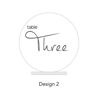 Mirror Acrylic Round Table Numbers