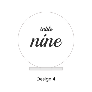 Mirror Acrylic Round Table Numbers