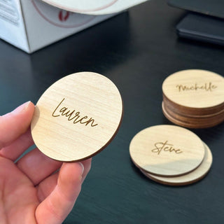 Wedding Place Cards & Favours, Wood Coasters, Personalised Engraved Gifts, Bomboniere, Place Settings